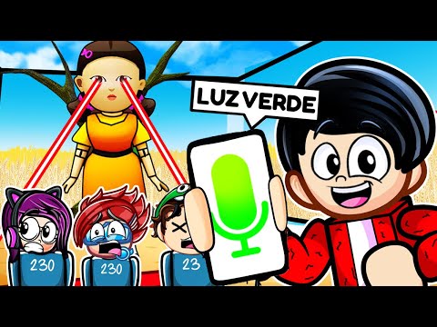 Trolleando con CHAT de VOZ a MI FAMILIA en el JUEGO DEL CALAMAR (Roblox Squid Game) | Karim Juega