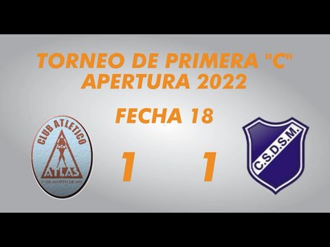Primera "C" Apertura 2022 - Fecha 18 - Atlas 1 San Martín de Burzaco 1 - Resumen