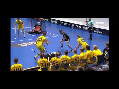 F-liigan miesten sarja, TPS - FBC Turku 25.2.2023, tilanne 1. erä.