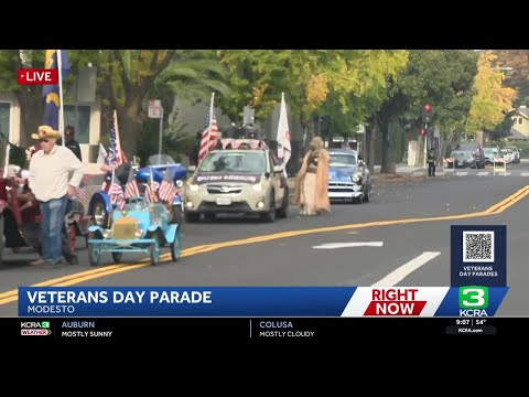 Thousands line up for Modesto Veterans Day parade