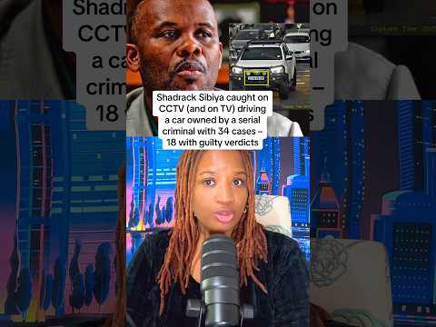 Shadrack Sibiya caught onCCTV (and on TV) driving a car owned by a serial criminal with 34 cases