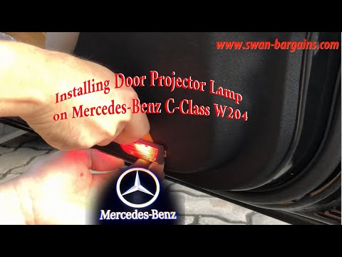 How To Install Mercedes Benz C Class W204 Door Courtesy Super Bright Projector Light Removal Guide