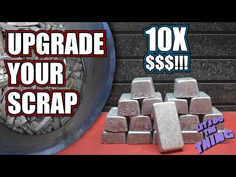 Melting Wheel Weights Into Lead Ingots - Easy DIY Metal Casting