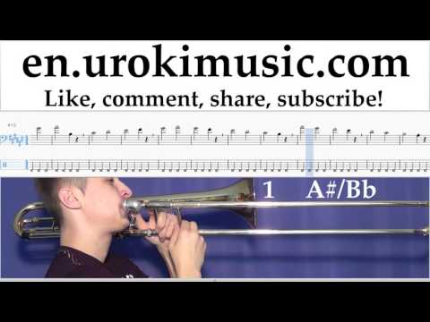 Trombone lessons Michael Jackson - Beat It Sheet Music Tutorial Part#1 um-i352