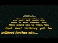 Happy Birthday, from Star Wars 