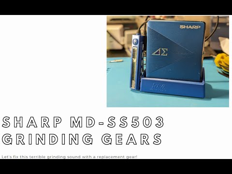 Sharp MD-SS503 MDLP MiniDisc Player Repair Fix - Auvi/1-bit - TOC READ - Replacing a Broken Gear