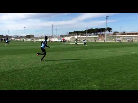 Spel på Malmö FF-träning i Salou 7/2.