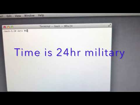 How to change date and time using terminal on MacBook Pro