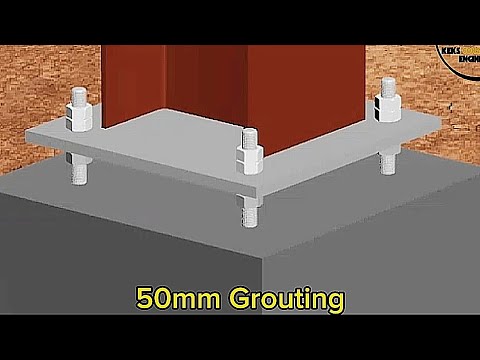 How to Construct FOUNDATION for STEEL Structures with Foundation Anchor Bolts & Base Plate