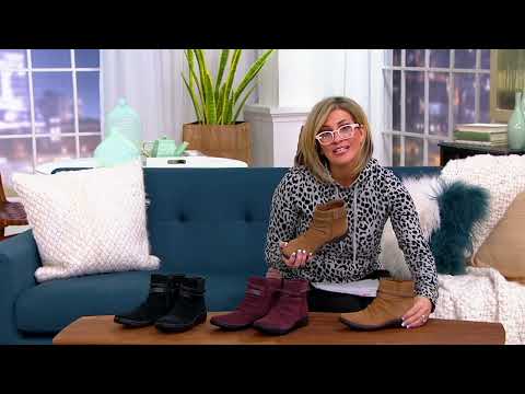 Clarks Collection Suede Ankle Boots - Cora Braid Boot on QVC