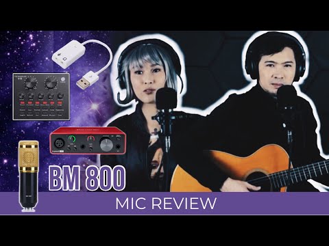 BM 800 Condenser Microphone Review and Test with V8 Sound Card & Scarlett Focusrite Audio Interface