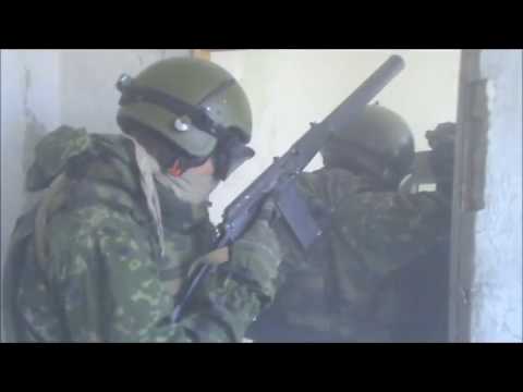 Tactical training of the Krasnoyarsk Special Rapid Response Unit Russian SOBR.