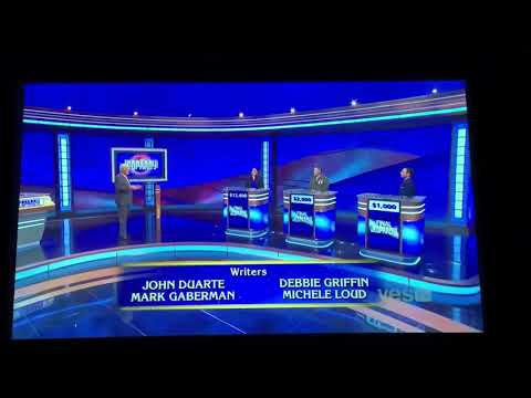 Jeopardy end credits, Carmela Chan Day 2 (10/30/20)