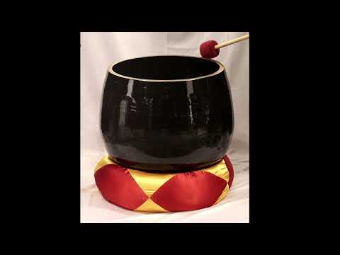 24" Temple Bowl Gong (Black Ching Bowl) - Example - Unlimited Singing Bowls