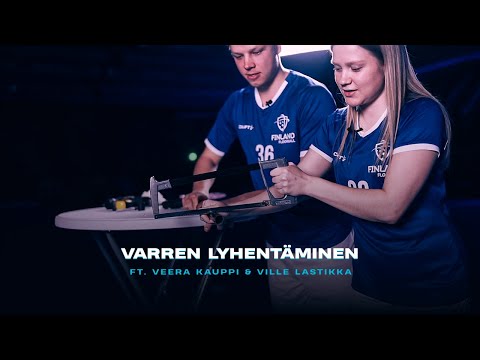 Kuinka lyhentää salibandymailan varsi | ft. Veera Kauppi & Ville Lastikka