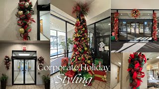 COME WITH ME TO DECORATE A COMMERCIAL SPACE #christmas2024 #holidaydecorating