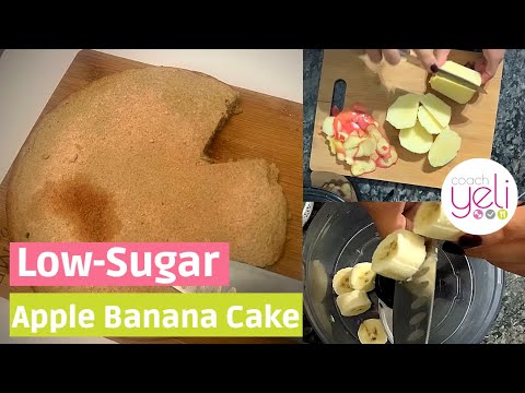 Low Sugar Apple Banana Cake