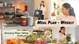 Weekly Meal Plan - Grocery Planing & Shopping - Meal Ideas for week - Best Meal plan Jars