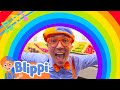 Blippi S BRAND NEW Rainbow Colors Song Blippi Educational Colors Song