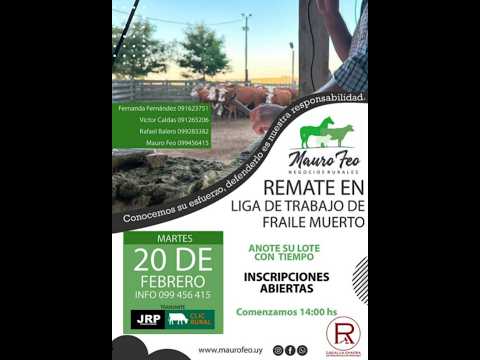 20/2/2026 Liga de trabajo de Fraile Muerto - Cerro Largo - Feria Mensual - Mauro Feo | Clic Rural