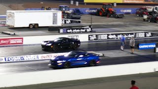 New Ford Mustang Vs. GM Chevrolet Corvette Drag Race - Las Vegas 6-2-2023 - 4K UHD