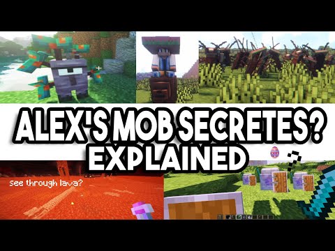 dabworksgaming - ALEX'S MOBS SECRETES  EXPLAINED  *EASTER EGGS * minecraft mods How to spawn a Warped Mosco