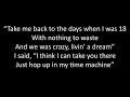 Timeflies - Time Machine Lyrics