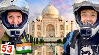 53🇮🇳 After 7000km We Made It to the TAJ MAHAL 😍 Riding India