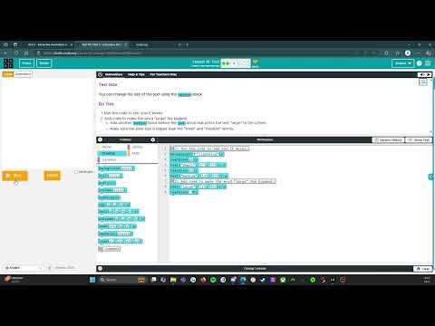 Code.org - CS Discoveries - Unit 3: Interactive Animations & Games: Lesson 10: Level 3