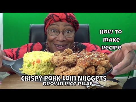 Crispy Pork Loin Nuggets and Brown Rice Pilaf RECIPE