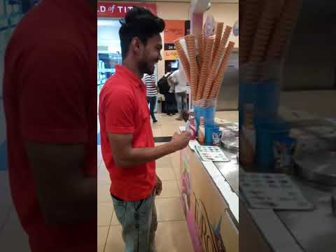 Turkish ice cream fun in India GIP Noida 😂😂