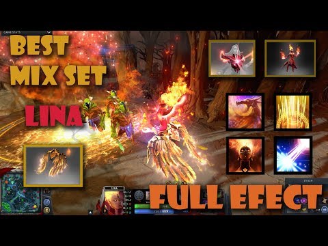Lina Mix Set Golden Wyrmwrought Flare / Disciple of the Wyrmwrought Flame / Fiery Soul of the Slayer