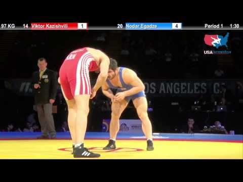 9TH PLACE: 97 KG Viktor Kazishvili Armenia vs Nodar Egadze Georgia