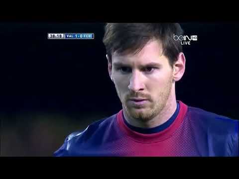 Messi 329 - Messi scores in 13th game in a row in LaLiga 2012-13, Week-22, Valencia Vs Barcelona Awy