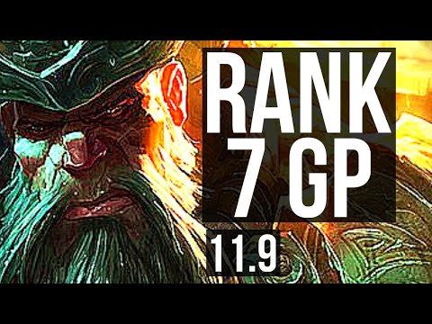 GANGPLANK vs SHEN (TOP) | 5/0/6, 3.3M mastery, 1600+ games, Rank 7 GP | NA Challenger | v11.9