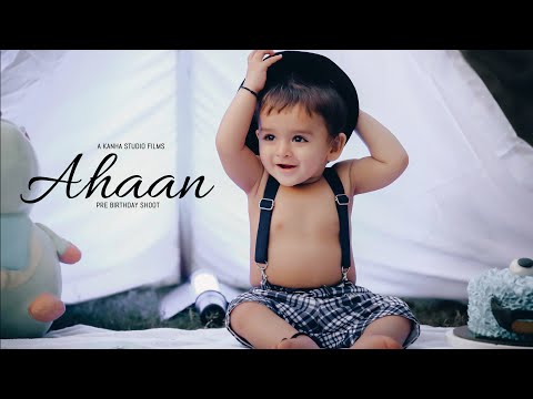 Pre birthday shoot for baby boy - Ahaan 1st pre birthday shoot | Cake Smash | Kanha Studio