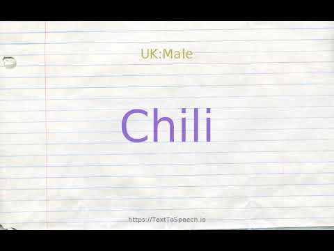How to pronounce chili