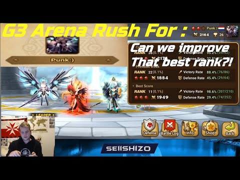 G3 Arena Rush - On Punk :)'s account, Can we improve the best rank?! - Summoners War