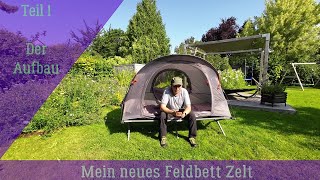 Mein neues Feldbett Zelt# Teil 1 Der Aufbau#camping #feldbett