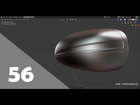 Blender 2.8 Car Modeling Tutorial - Part 56 (Side Mirrors - Part C)