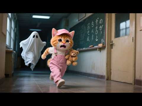 Ginger Kitten Meets a Ghost👻...Mama Cat Teaches the Ghost a Lesson 😾| Cute Cat Videos