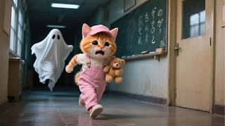 Download lagu Anak Kucing Ginger Bertemu Hantu👻...Mama Kucing Memberi Pelajaran pada Hantu 😾 | Video Kucing Lucu mp3