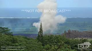 5-14-2018 Pahoa, Hi Fissure 18 eruption looks like bombs are being dropped in paradise