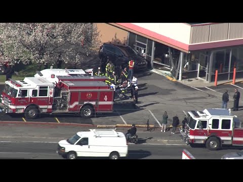 Elderly driver crashes into Revere, Massachusetts Dunkin'