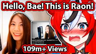 Bae got a surprise message from her favorite Singer Raon Lee 【Hololive】