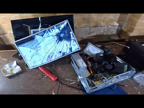 Angry Office Man Smashes Dell OptiPlex Desktop System