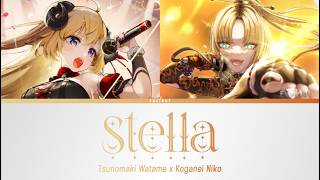 ステラ (Stella) - Koganei Niko & Tsunomaki Watame (Live Cover) | Color Coded Lyrics [KAN/ROM/ENG]