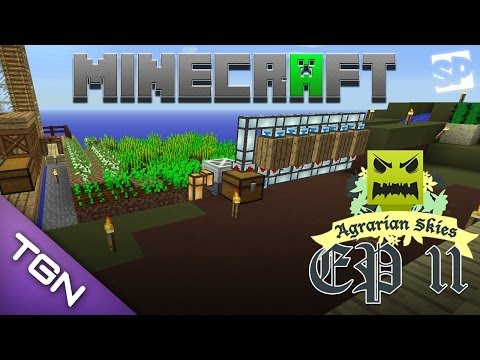 Minecraft - Agrarian Skies - EP 11 - Harvester, Planter, and Sludge Boiler OH MY!