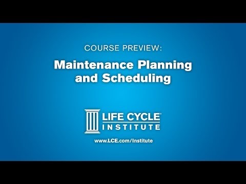 Maintenance Planning and Scheduling Course Preview - YouTube