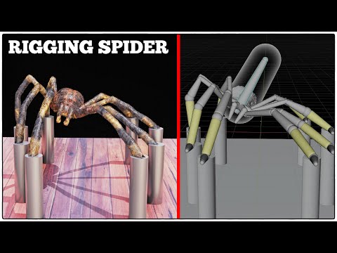 How to create Rig for Spider Easily | Blender tutorial for Beginners